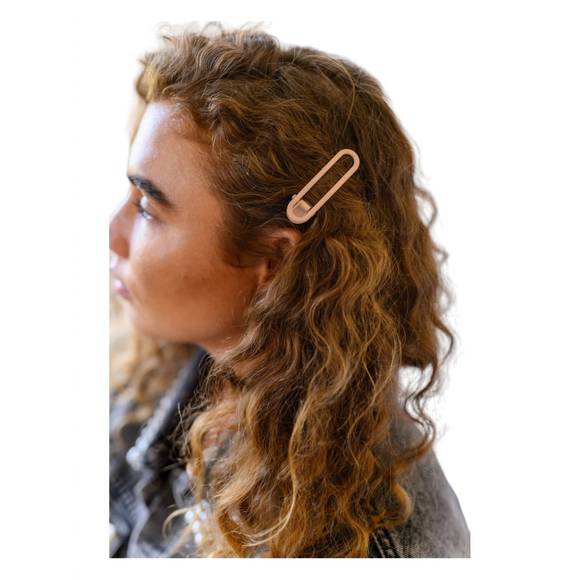 NEW 123 AMORE women's oval set of three hair clips in multi color - Picture 2 of 3